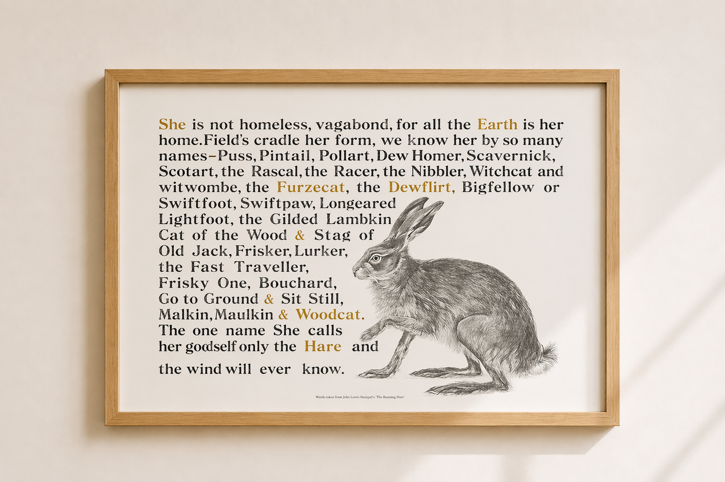 The Names of the Hare Poster