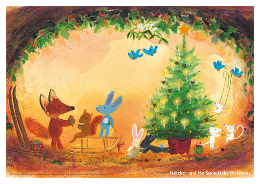 Happy Christmas Fletcher and the Snowflake Christmas Poster