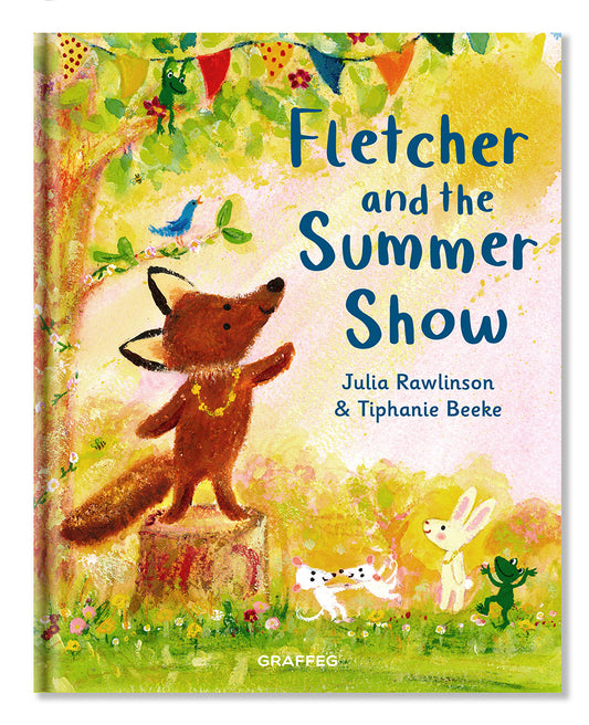 Cover of 'Fletcher and the Summer Show' featuring illustrations of a fox and other small animals in nature.