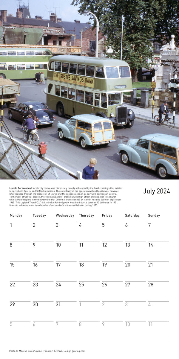 Heritage Buses of Britain Calendar 2024 Graffeg Books
