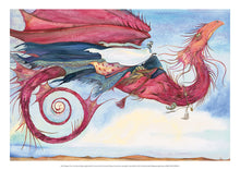 Load image into Gallery viewer, My Dragon Flies to the Secret Music of the Wind - Jackie Morris Poster
