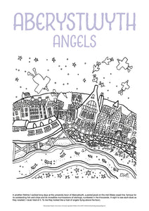 Aberystwyth Angels - Helen Elliott Colouring Poster