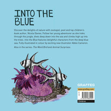 Load image into Gallery viewer, Into the Blue by Niola Davies, illustrated by Abbie Cameron published by Graffeg
