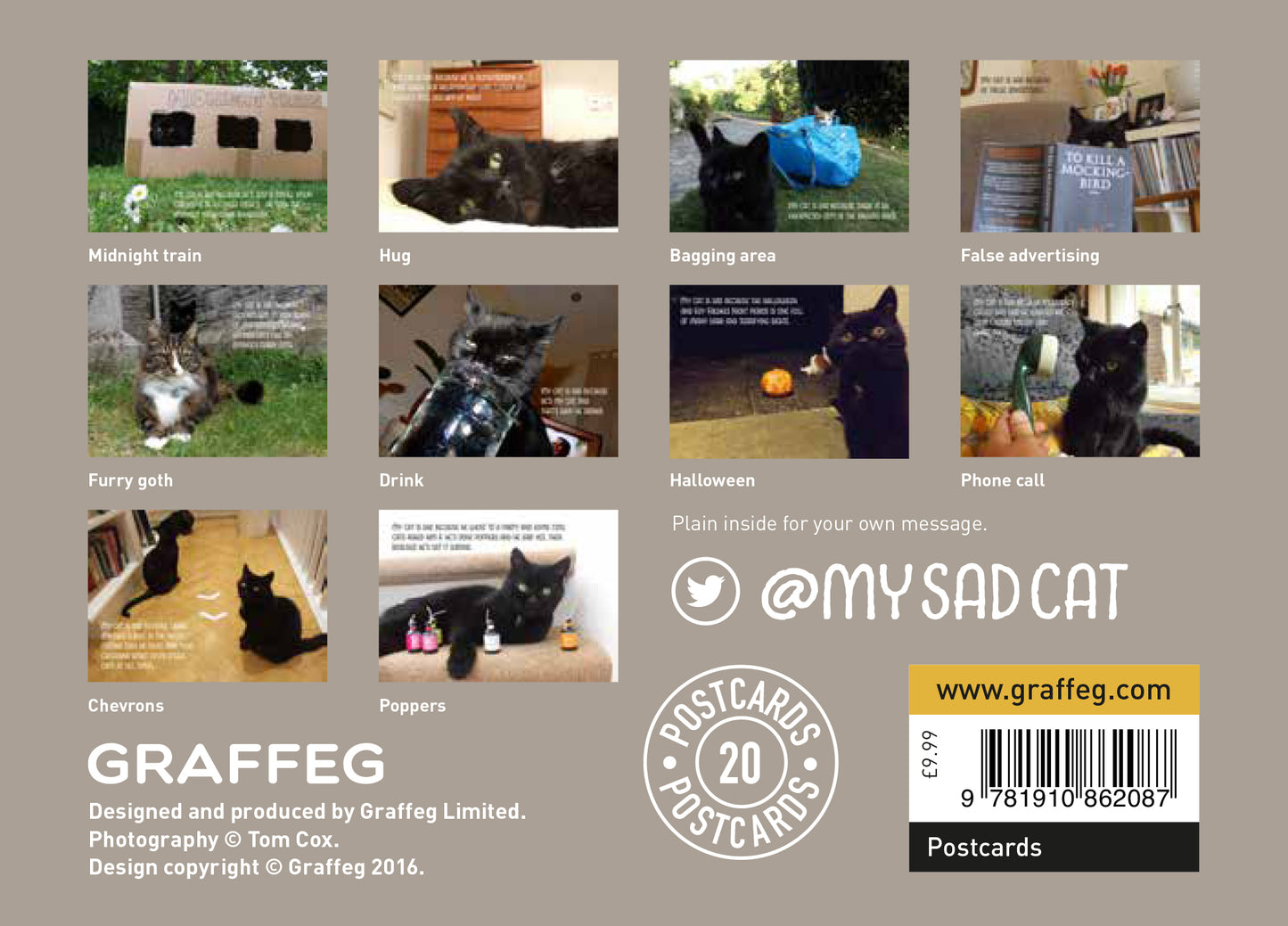 My Sad Cat Postcard Pack