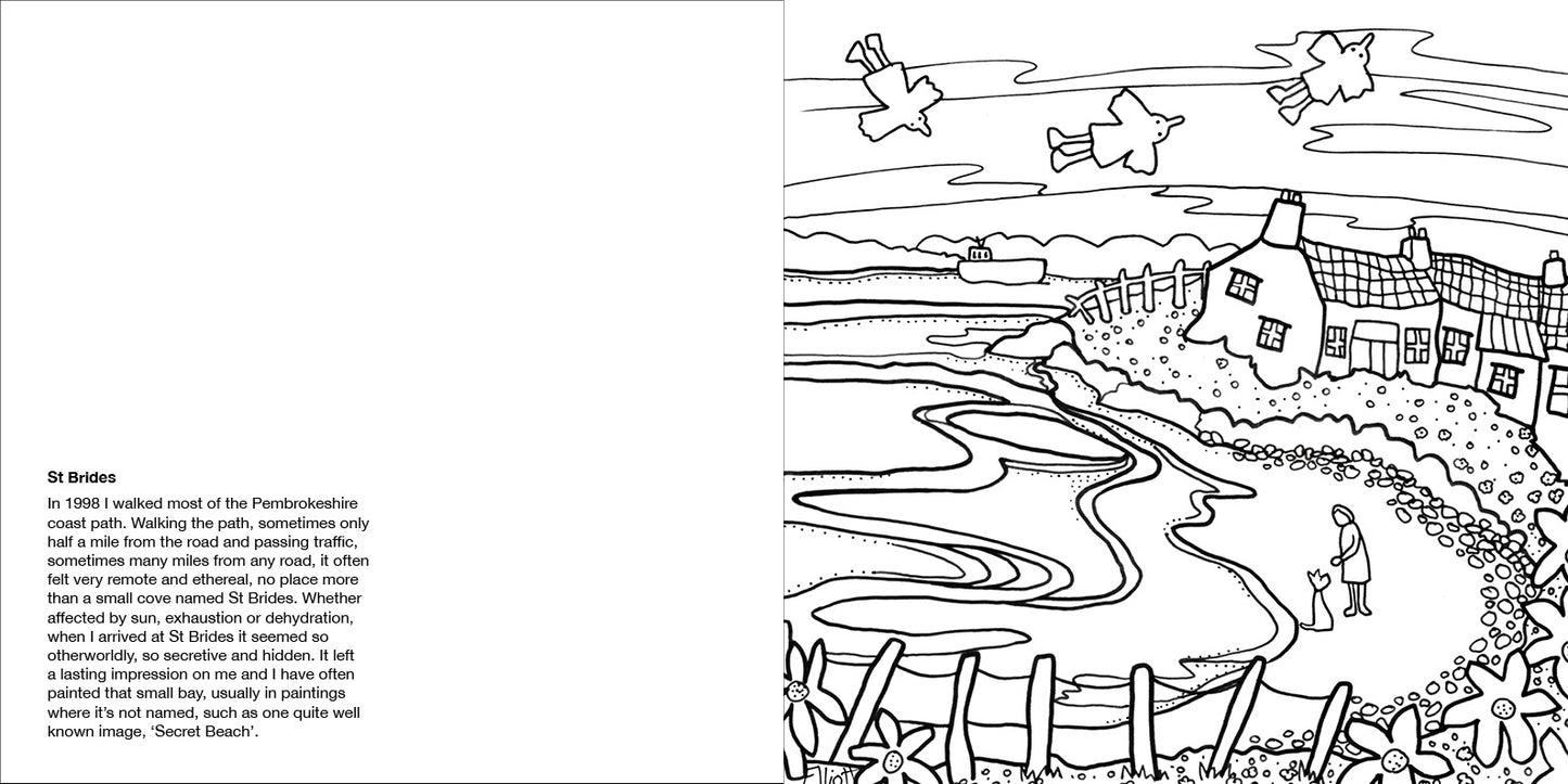 Helen Elliott Beach Life Colouring Book, published by Graffeg, St Brides