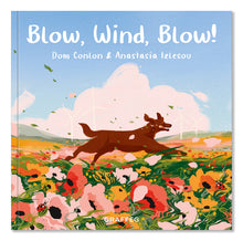 Load image into Gallery viewer, Blow, Wind, Blow by Dom Conlon and Anastasia Izlesou book cover environmental poetic picture book
