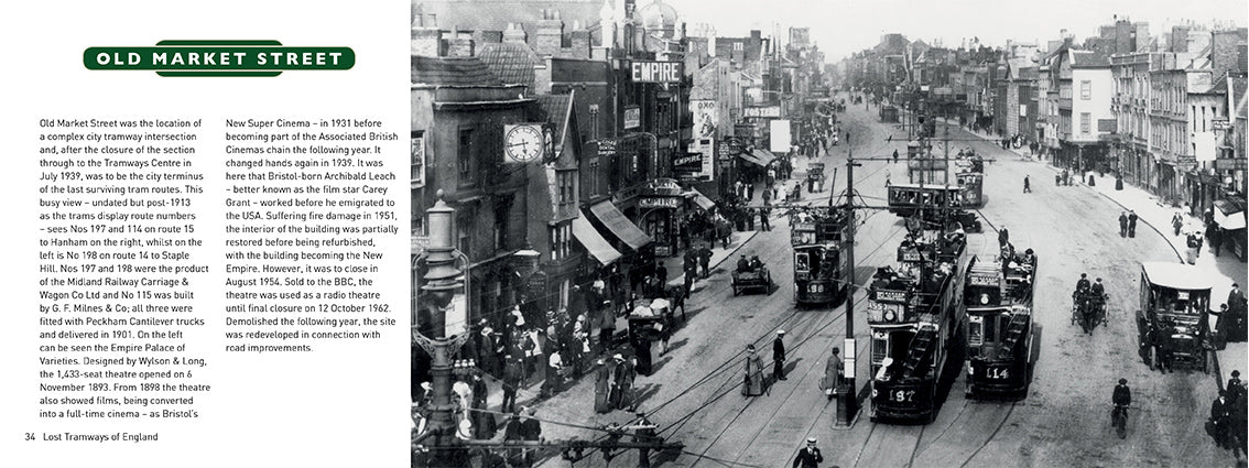 Lost Tramways of England: Bristol by Peter Waller, published by Graffeg. Old Market Street