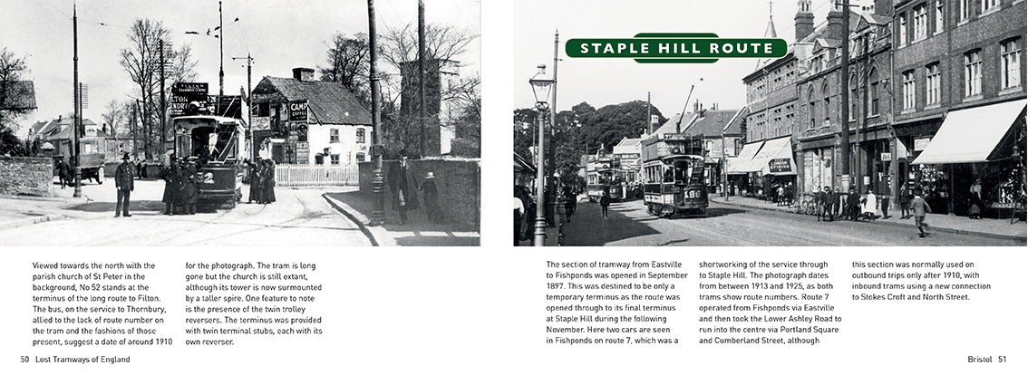 Lost Tramways of England: Bristol by Peter Waller, published by Graffeg. Staple Hill