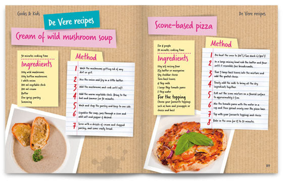 Cooks and Kids published by Graffeg Cream of Wild Mushroom Soup Scone-based Pizza