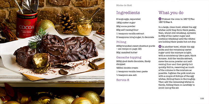 Festive Recipes Angela Gray Angela Gray's Cookery School Huw Jones published by Graffeg Bûche de Noël