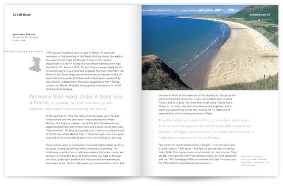 Golf Wales by John Hopkins and Colin Pressdee, published by Graffeg. Ashburnham