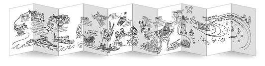 Gower Coast Concertina Colouring Book, Helen Elliott, published by Graffeg