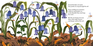 Grow, Tree, Grow by Dom Conlon and Anastasia Izlesou book page environmental poetic picture book
