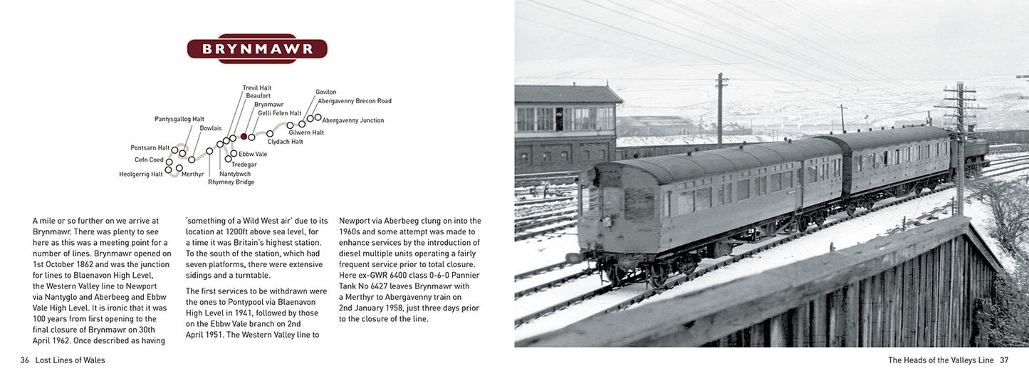 Lost Lines of Wales: The Heads of the Valleys by Geoffrey Lloyd, published by Graffeg. Brynmawr