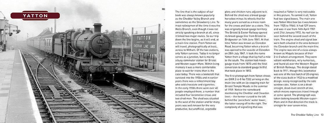 Lost Lines of England The Cheddar Valley Line by Paul Lawton, published by Graffeg. Yatton