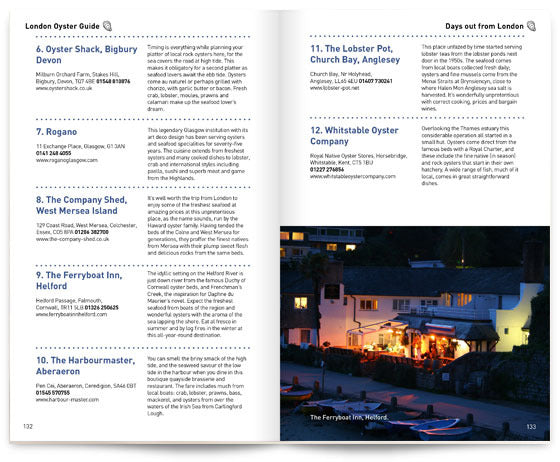 London Oyster Guide by Colin Pressdee, Shellfish Association of Great Britain, published by Graffeg
