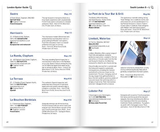 London Oyster Guide by Colin Pressdee, Shellfish Association of Great Britain, published by Graffeg