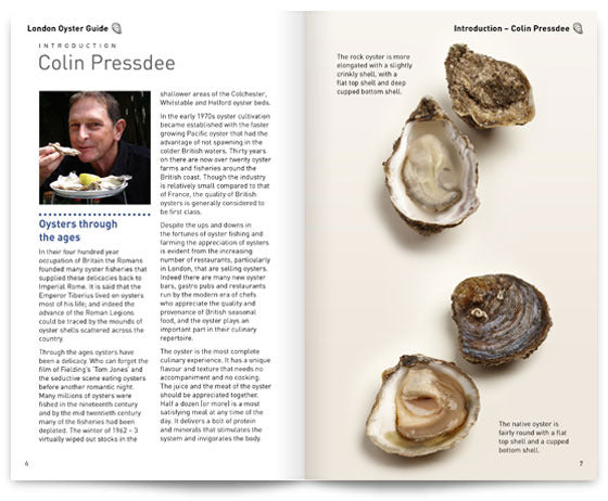 London Oyster Guide by Colin Pressdee, Shellfish Association of Great Britain, published by Graffeg