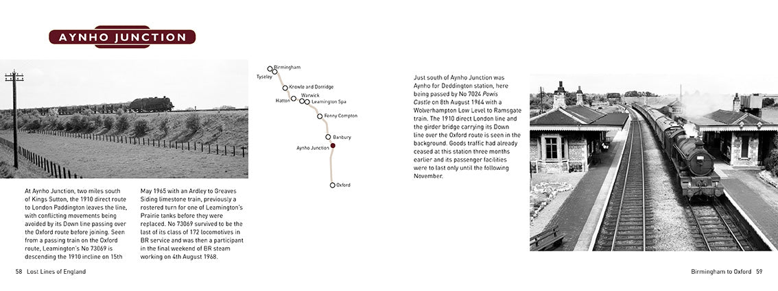 Lost Lines Birmingham to Oxford - Lost Lines of England by Roger Norfolk, published by Graffeg. Aynho Junction
