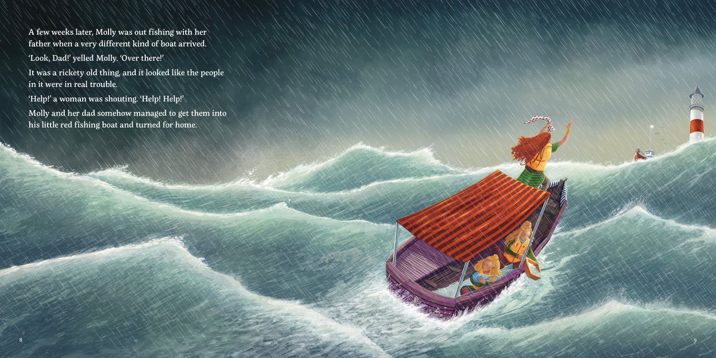 Molly and the Shipwreck by Malachy Doyle and Andrew Whitson picture book about refugees page