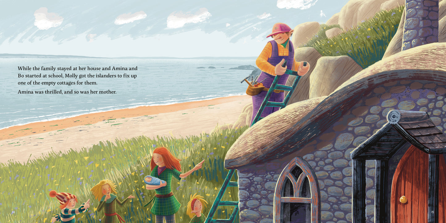 Molly and the Shipwreck by Malachy Doyle and Andrew Whitson picture book about refugees page