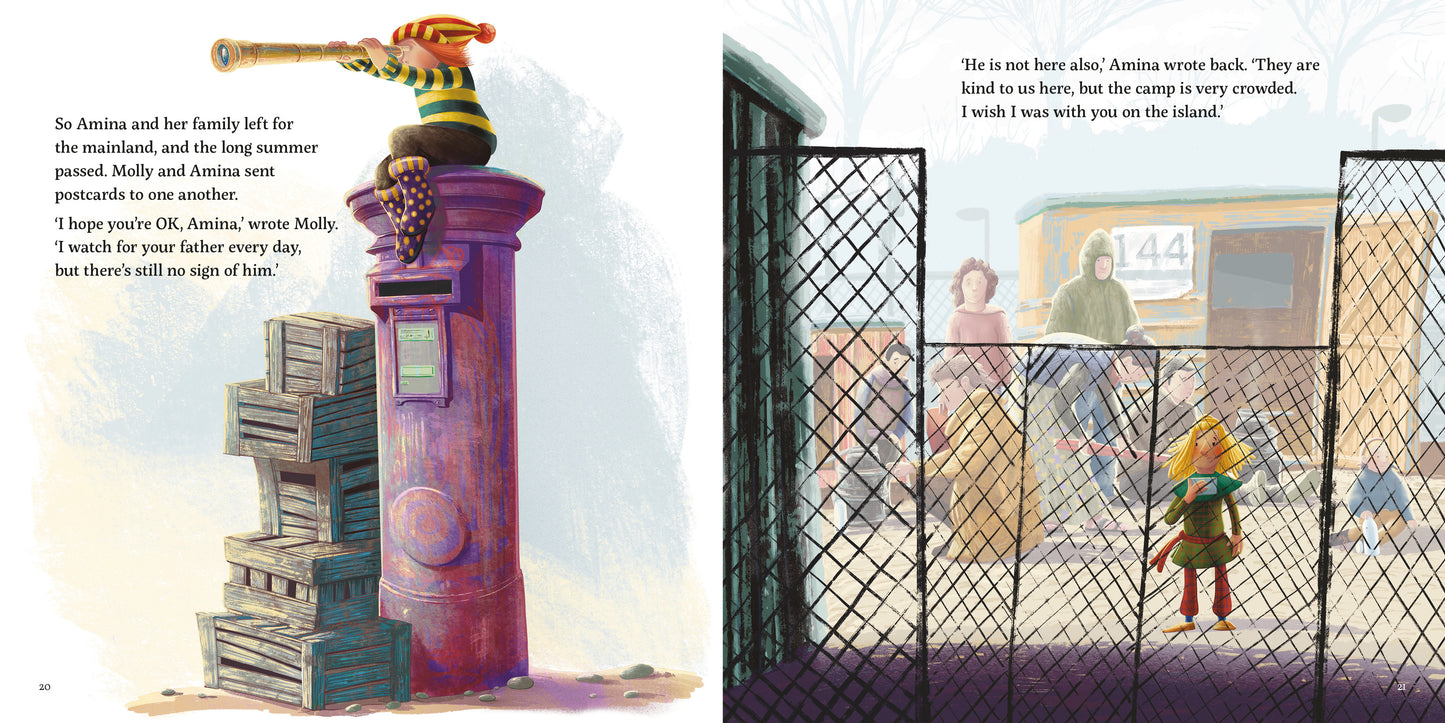 Molly and the Shipwreck by Malachy Doyle and Andrew Whitson picture book about refugees page