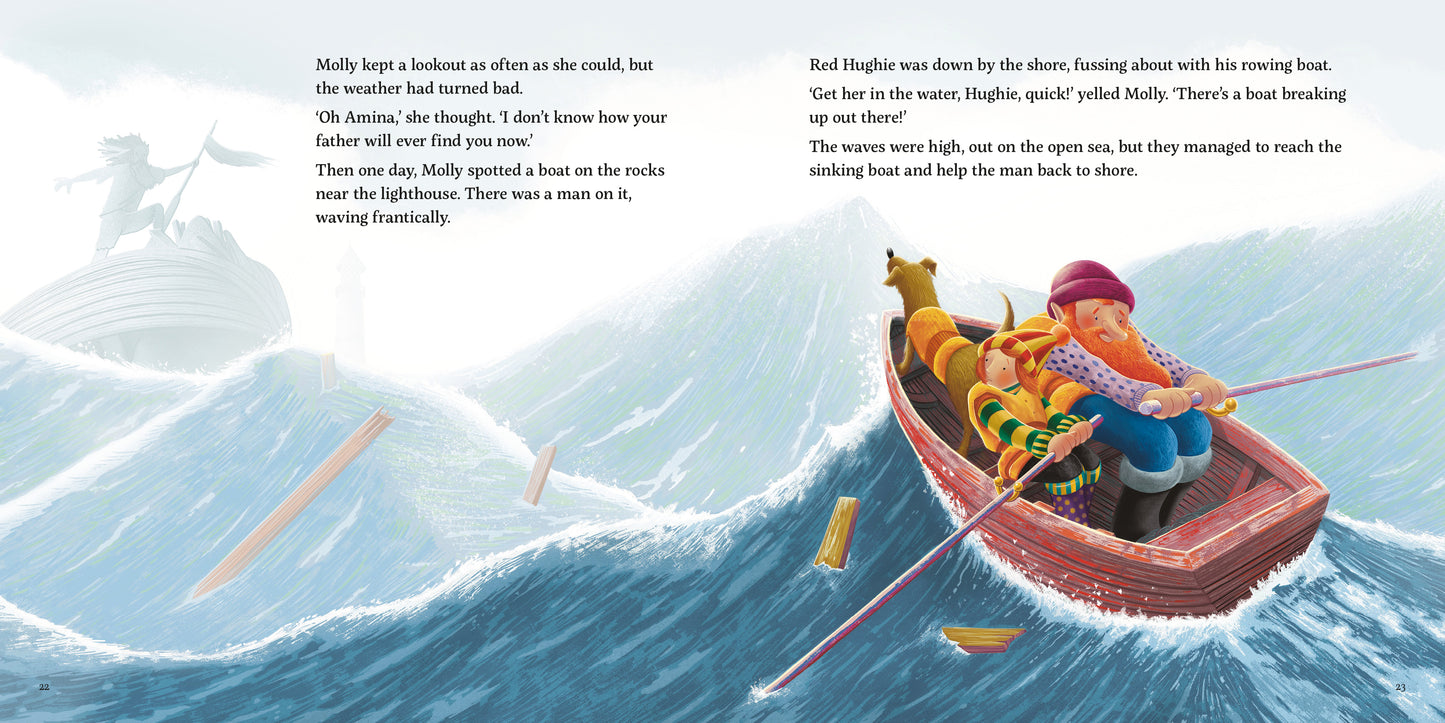 Molly and the Shipwreck by Malachy Doyle and Andrew Whitson picture book about refugees page