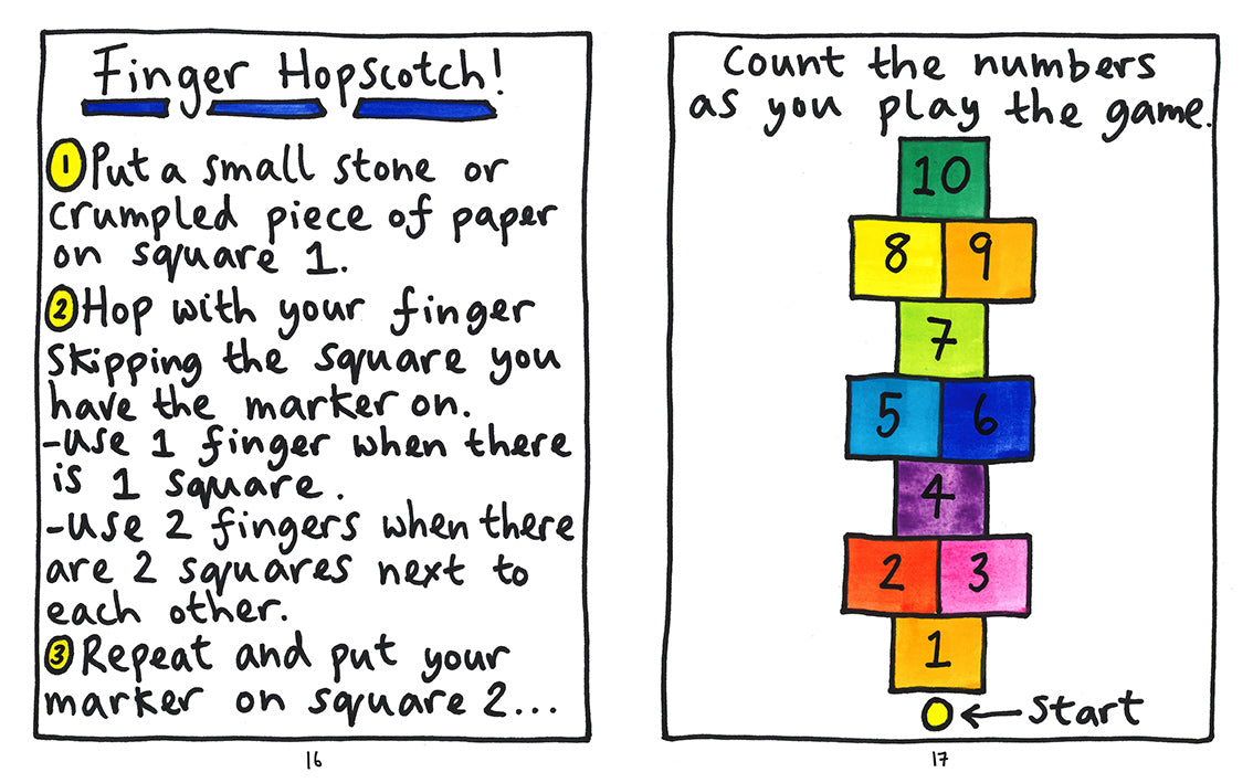 Fun for Fingers by Anna Bruder published by Graffeg Finger Hopscotch