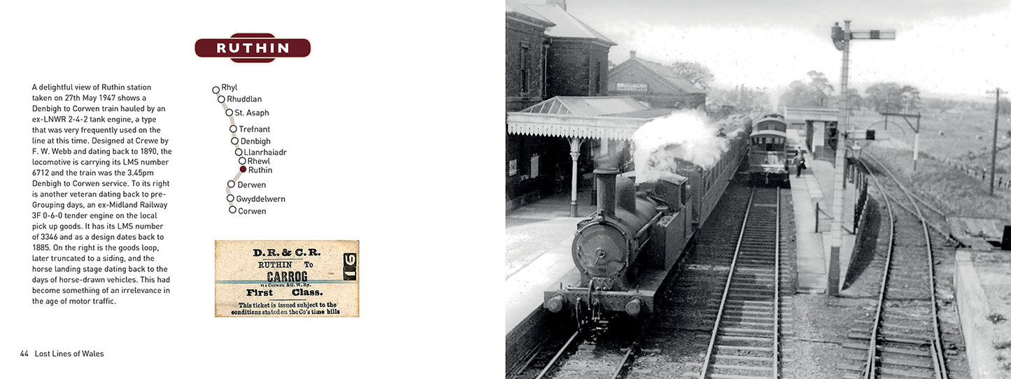 Lost Lines of Wales: Rhyl to Corwen by Paul Lawton and David Southern, published by Graffeg. Ruthin
