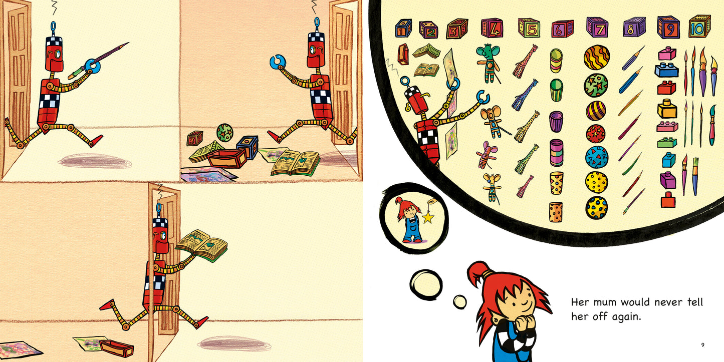 Rita wants a Robot by Máire Zepf and Andrew Whitson, published by Graffeg picture book page