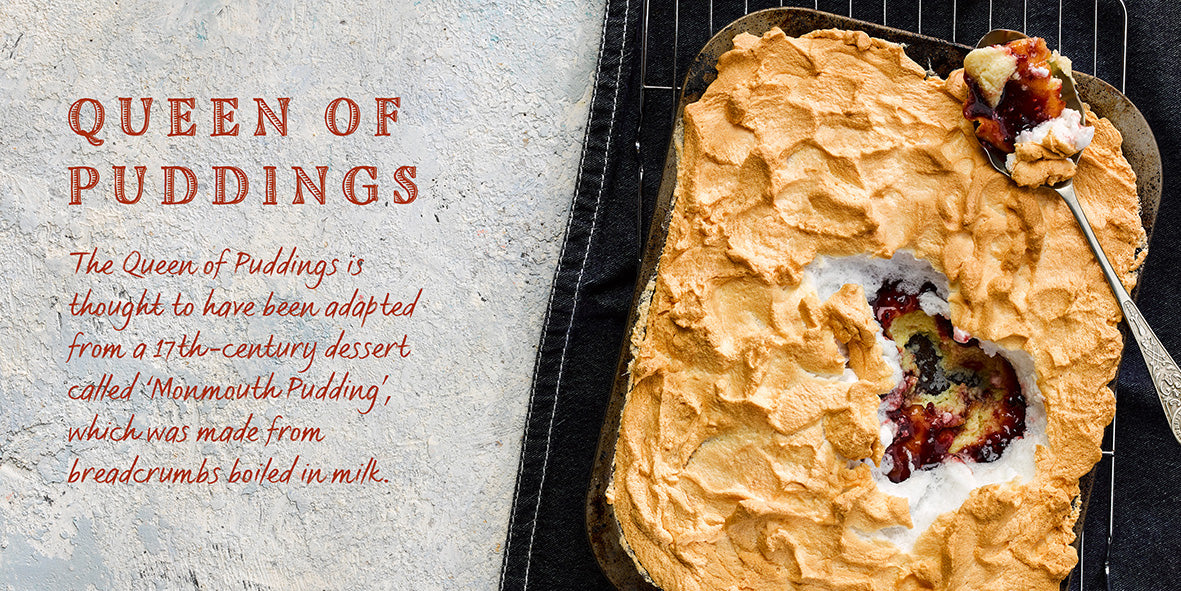 Flavours of England Puddings Gilli Davies Huw Jones published by Graffeg Queen of Puddings