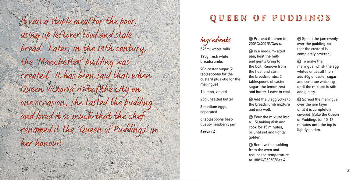 Flavours of England Puddings Gilli Davies Huw Jones published by Graffeg Queen of Puddings