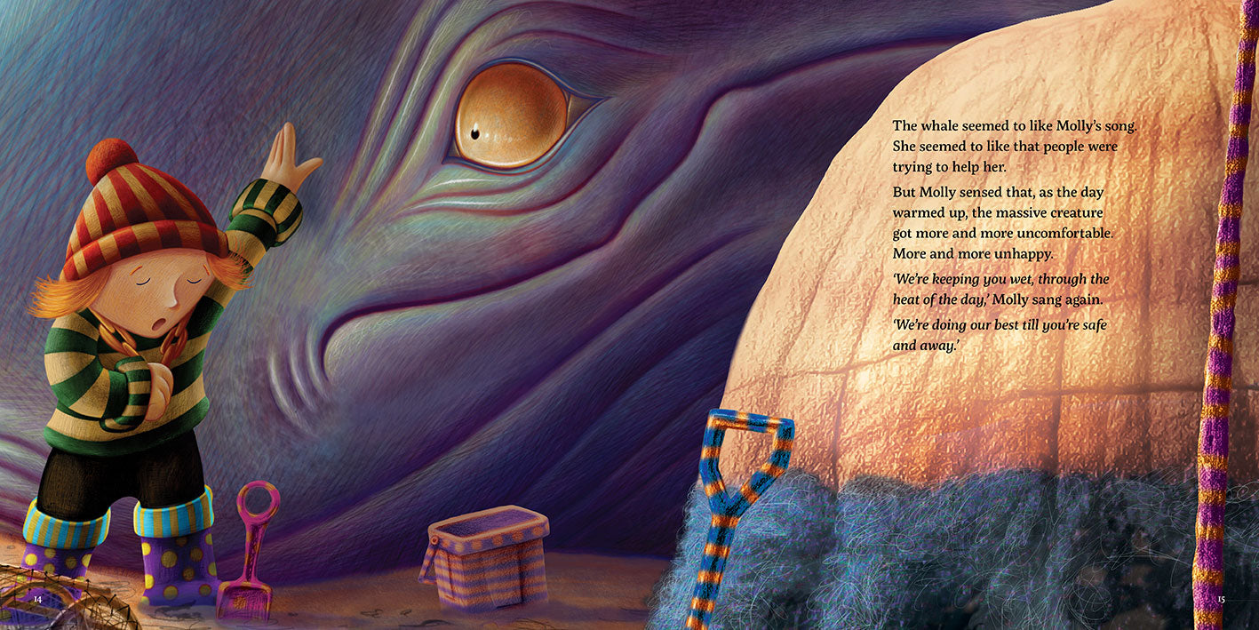 Molly and the Whale by Malachy Doyle and Andrew Whitson picture book page