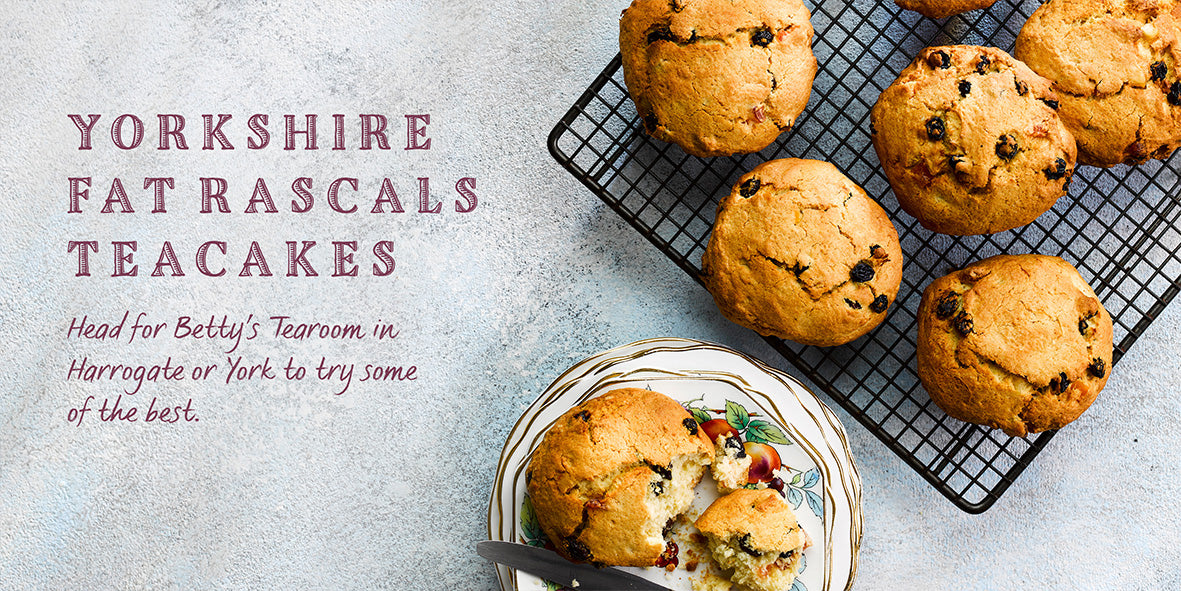 Flavours of England: Suppers and Snacks Gilli Davies Huw Jones published by Graffeg Yorkshire fat rascals teacakes
