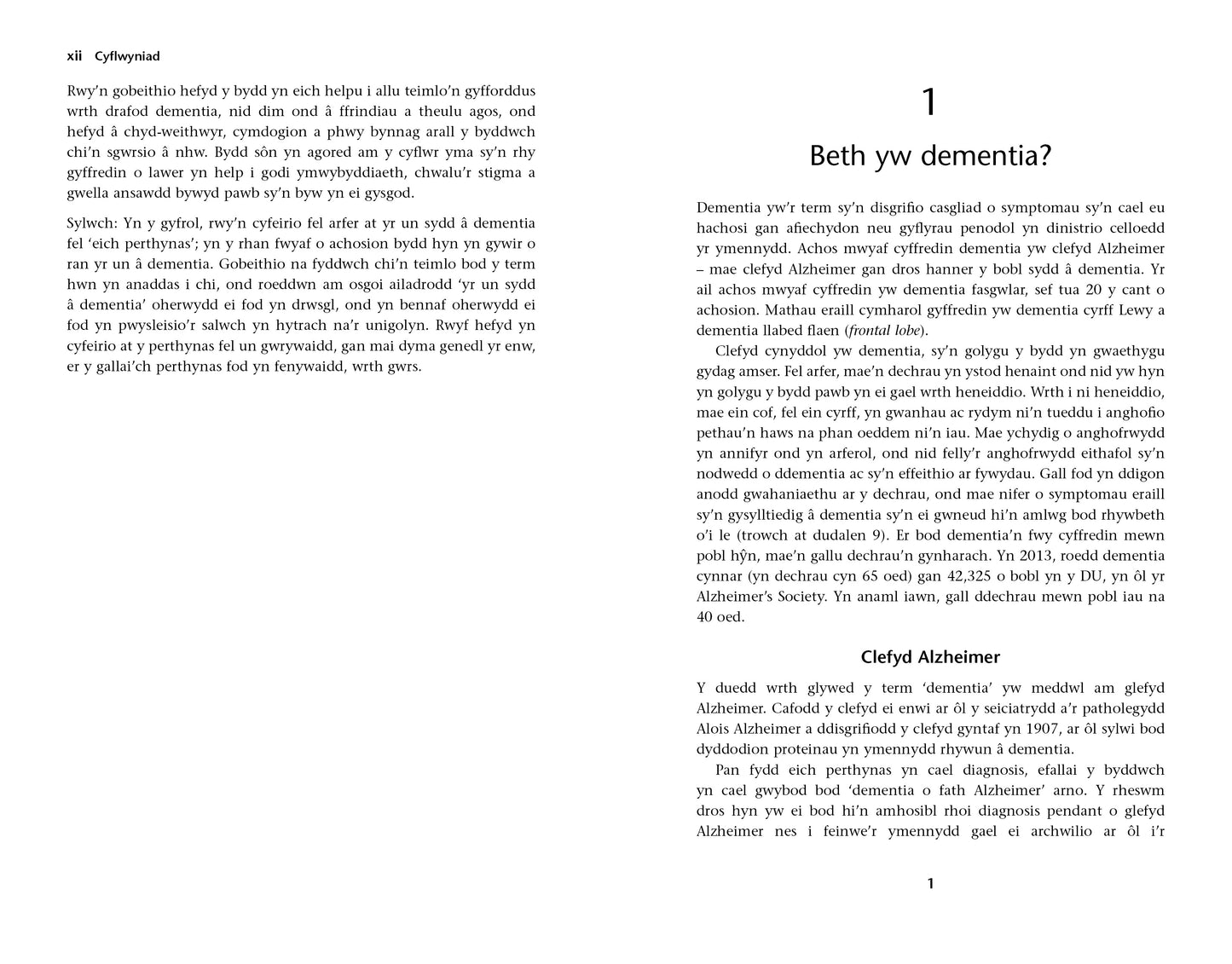 Pan fo rhywun annwyl â Dementia