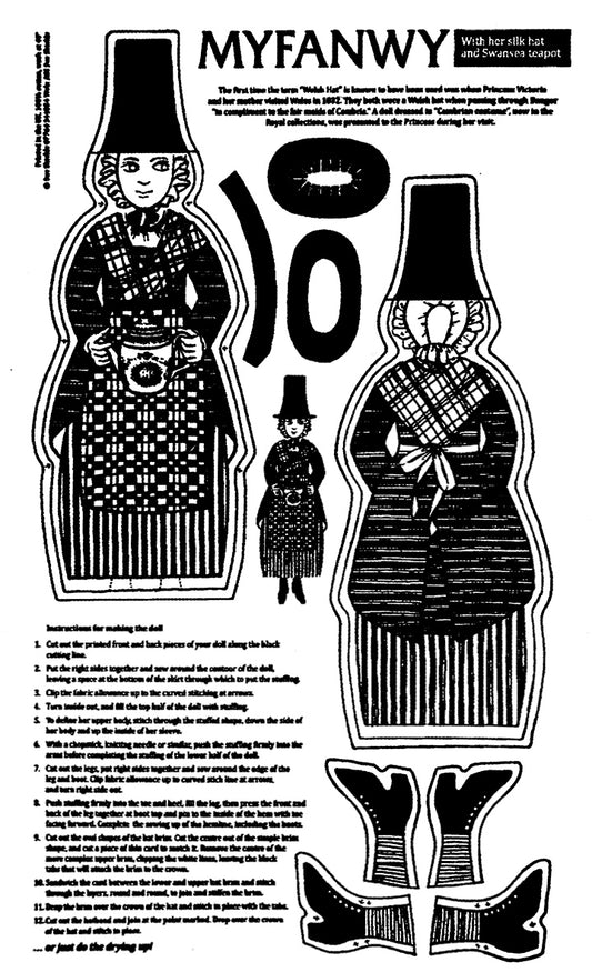Welsh Doll Tea Towel