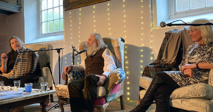 Nicola Davies, Jackie Morris and John Mitchinson at The Poetry Bookshop Hay