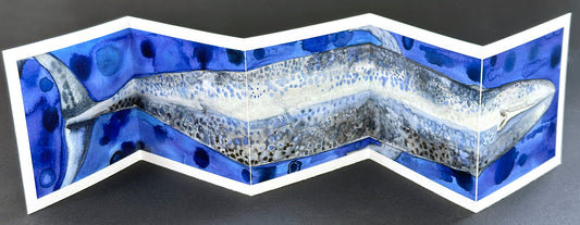 Blue Heart Concertina Cards