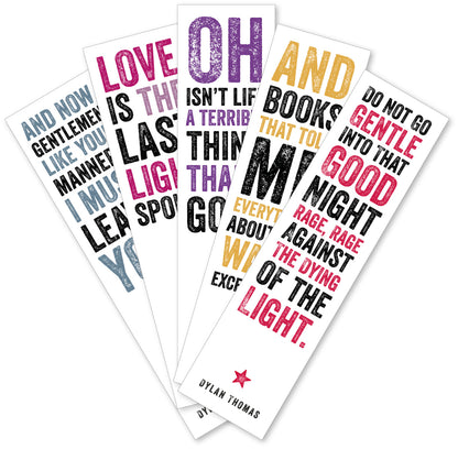 Dylan Thomas Bookmarks Pack 1