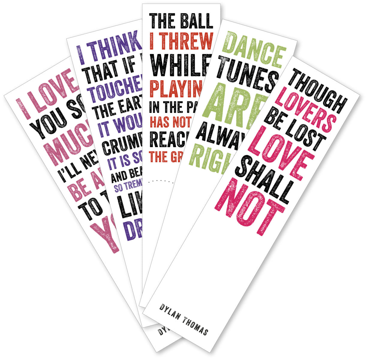Dylan Thomas Bookmarks Pack 2 – Graffeg Books