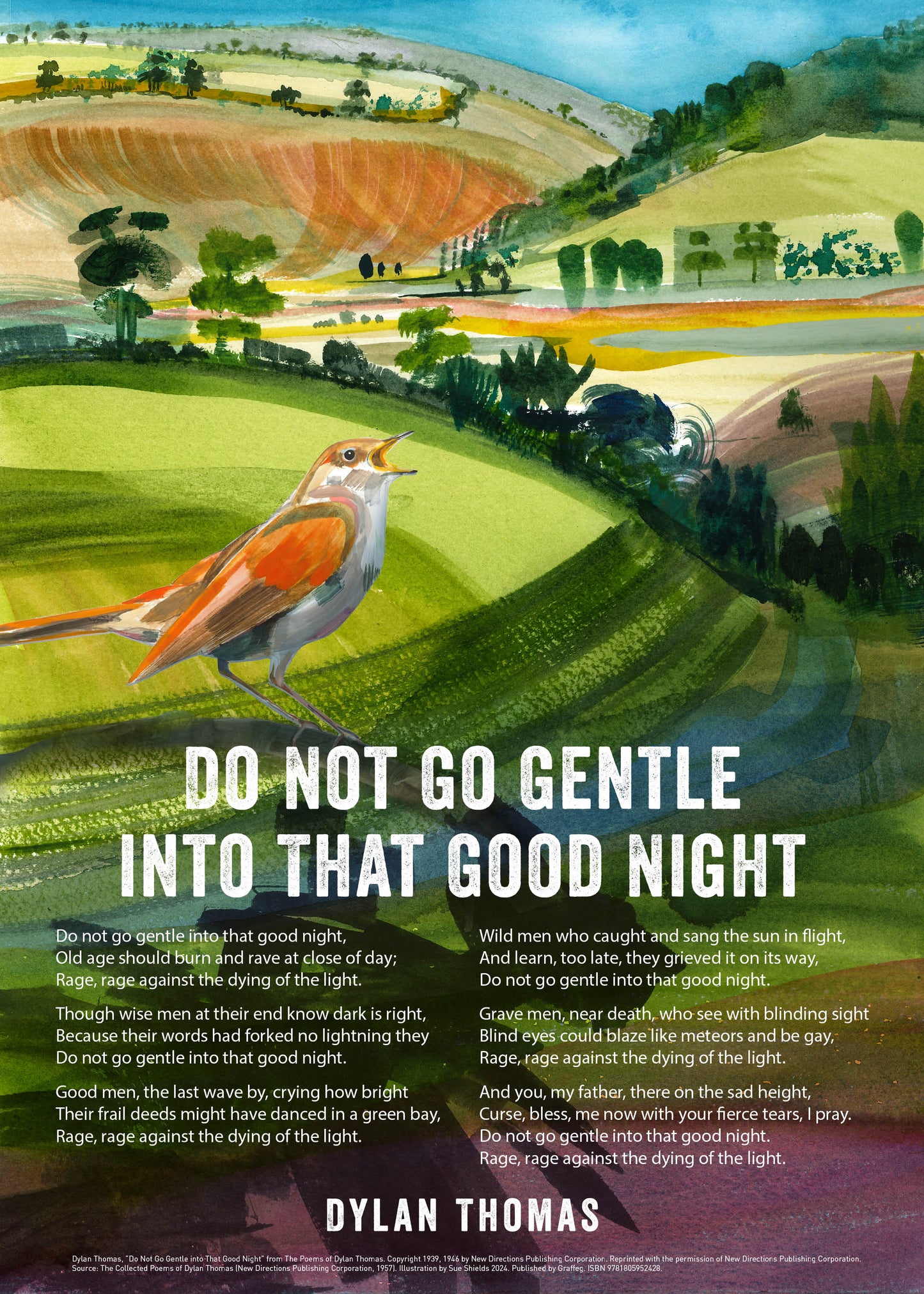 Do Not Go Gentle by Dylan Thomas. The Nightingale Poster Poem