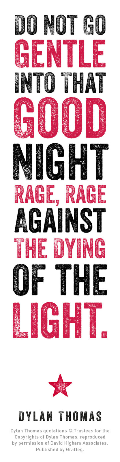 Dylan Thomas Bookmarks Pack 1