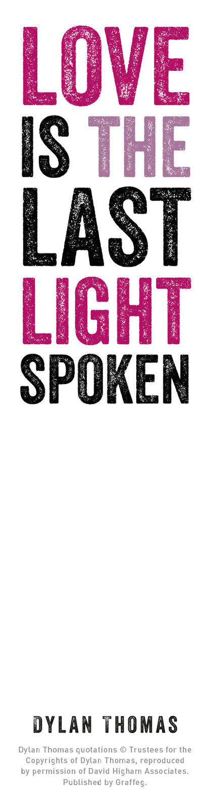 Dylan Thomas Bookmarks Pack 1