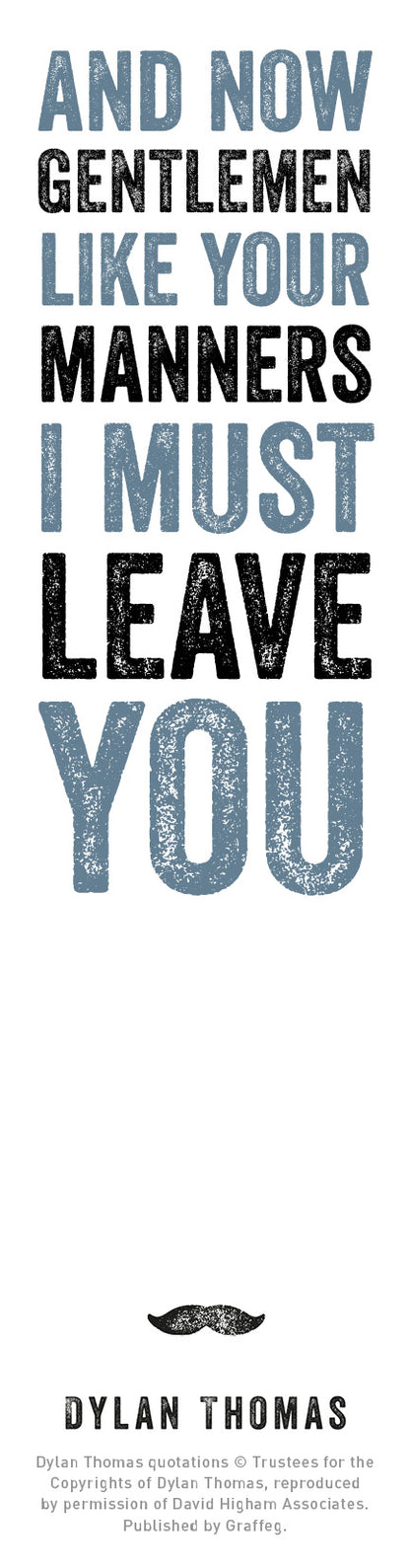 Dylan Thomas Bookmarks Pack 1