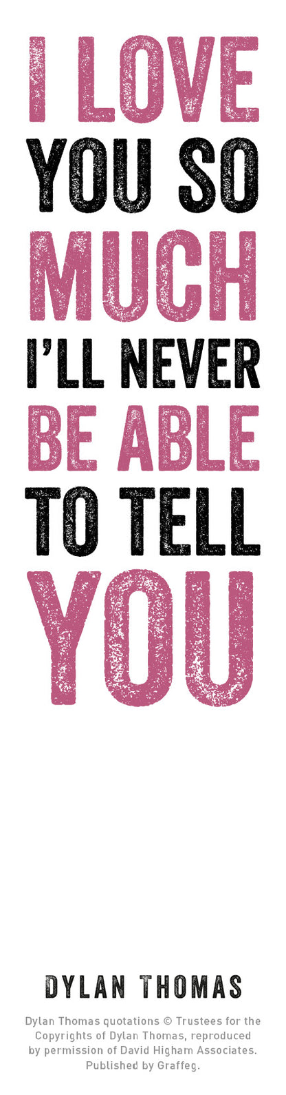 Dylan Thomas Bookmarks Pack 2