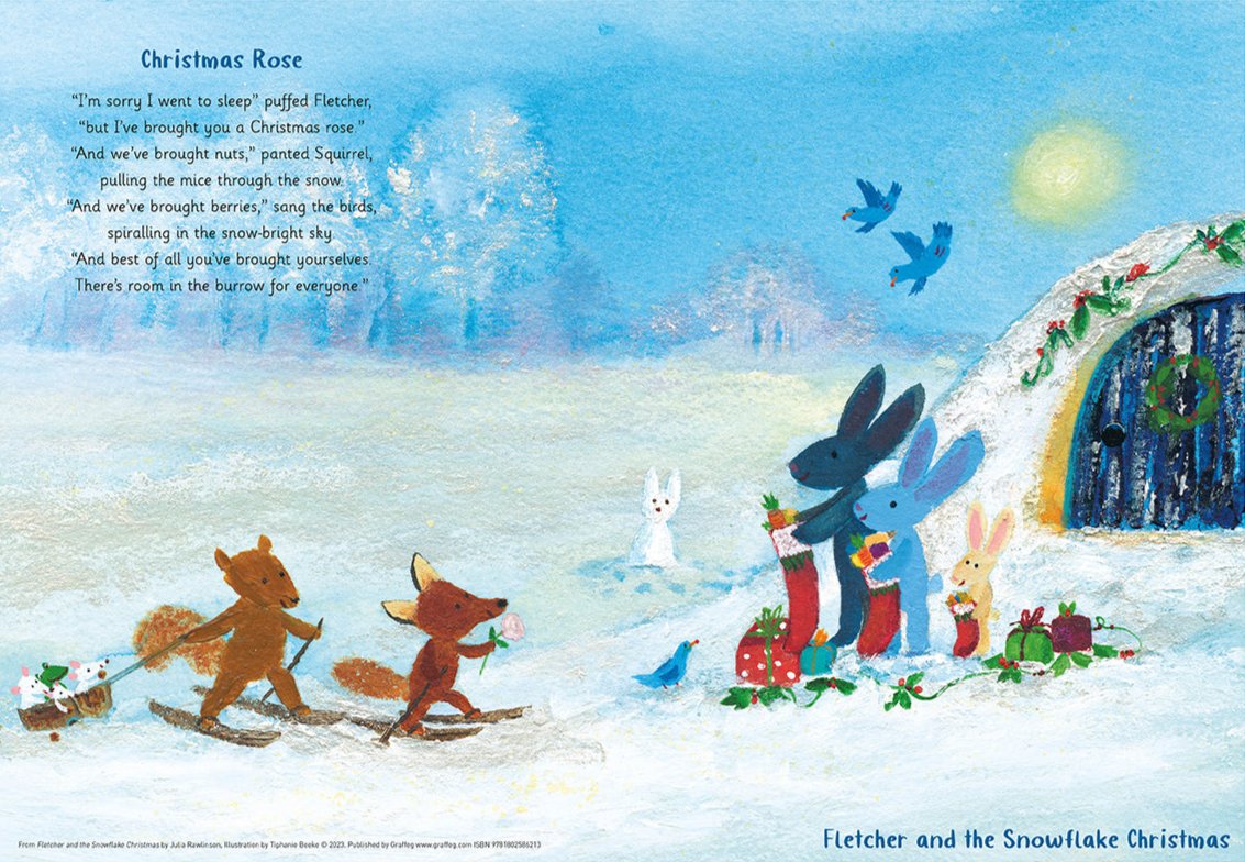 Rose Fletcher Christmas Rose Fletcher and the Snowflake Christmas Poster – Graffeg Books
