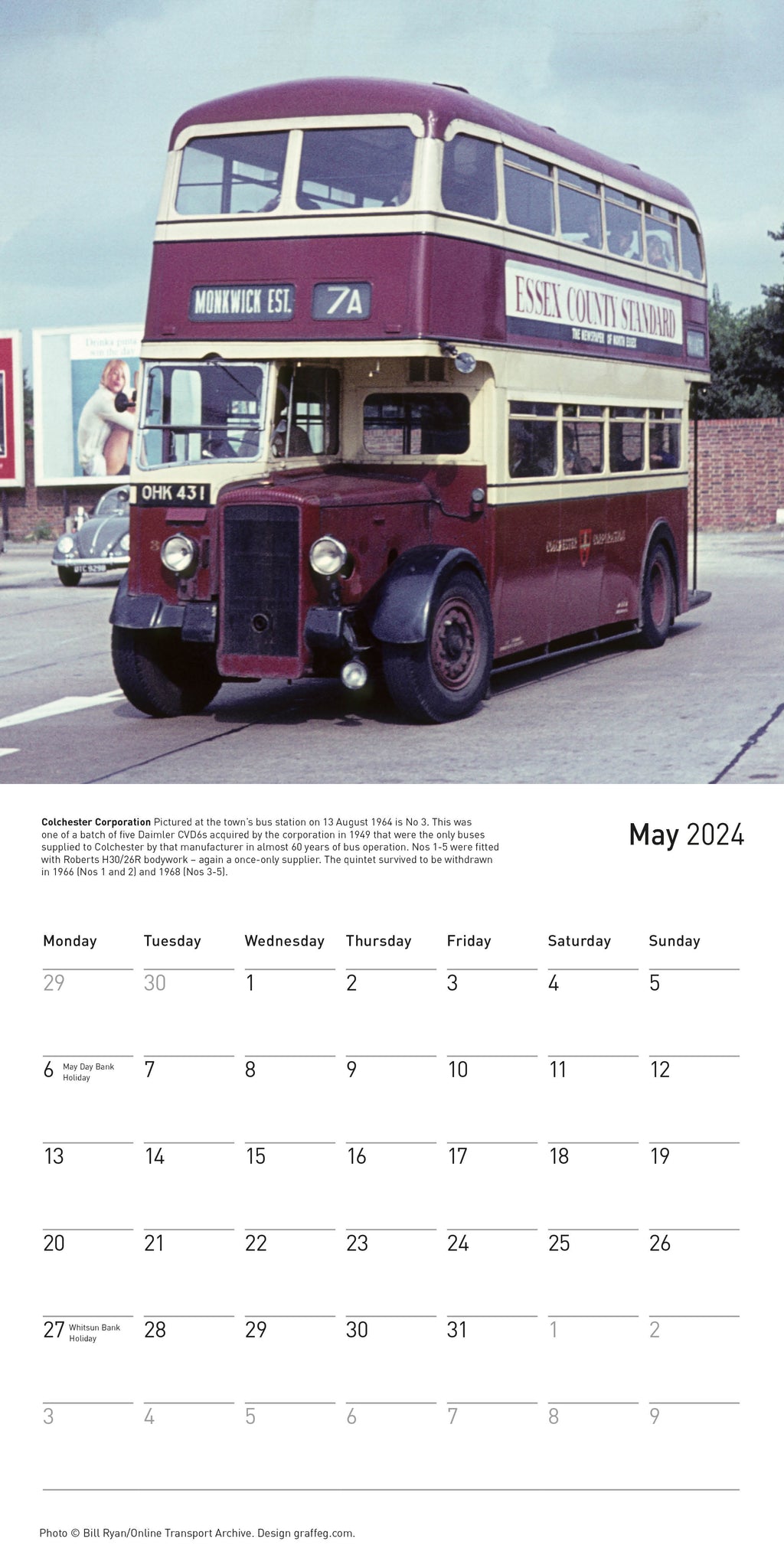 London Bus Calendar 2025