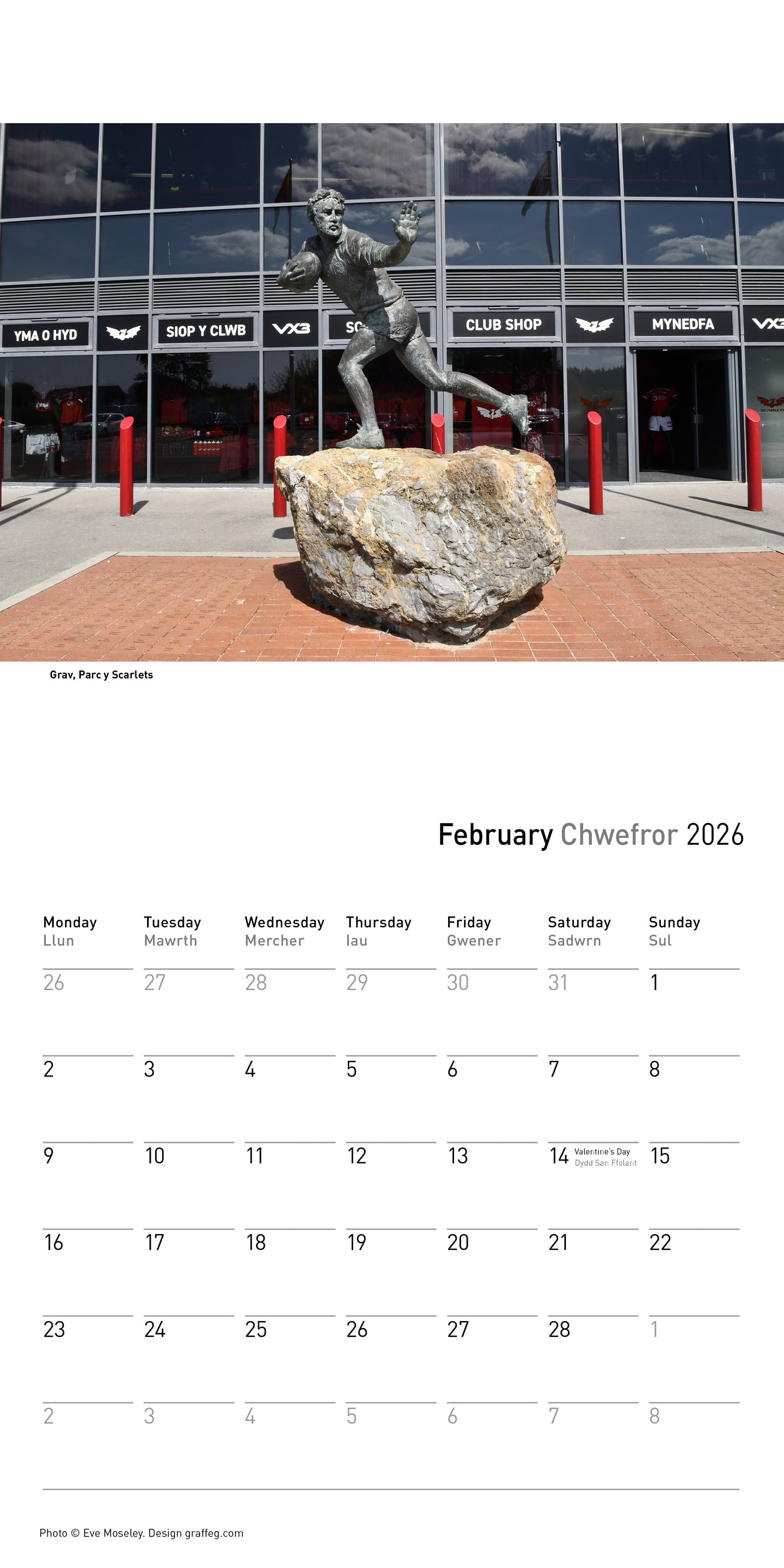 Llanelli Calendar 2026