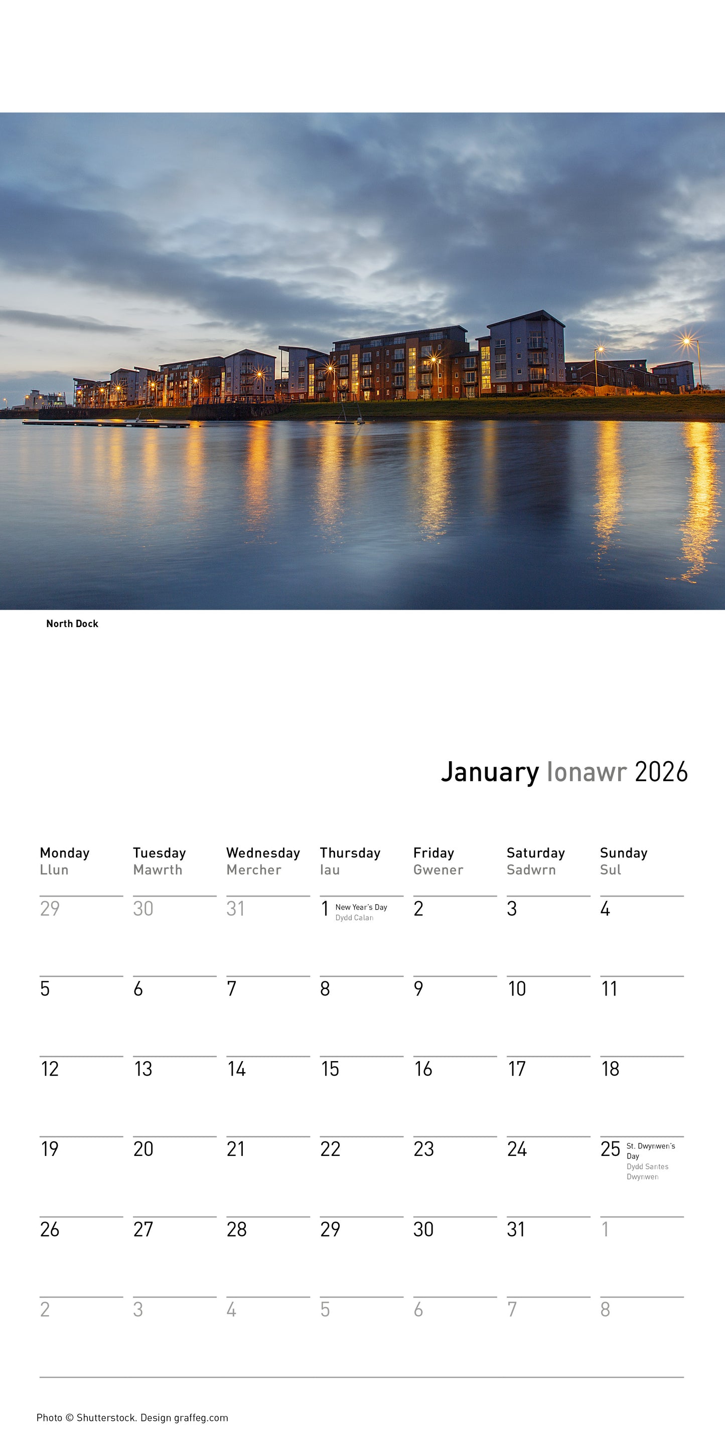 Llanelli Calendar 2026