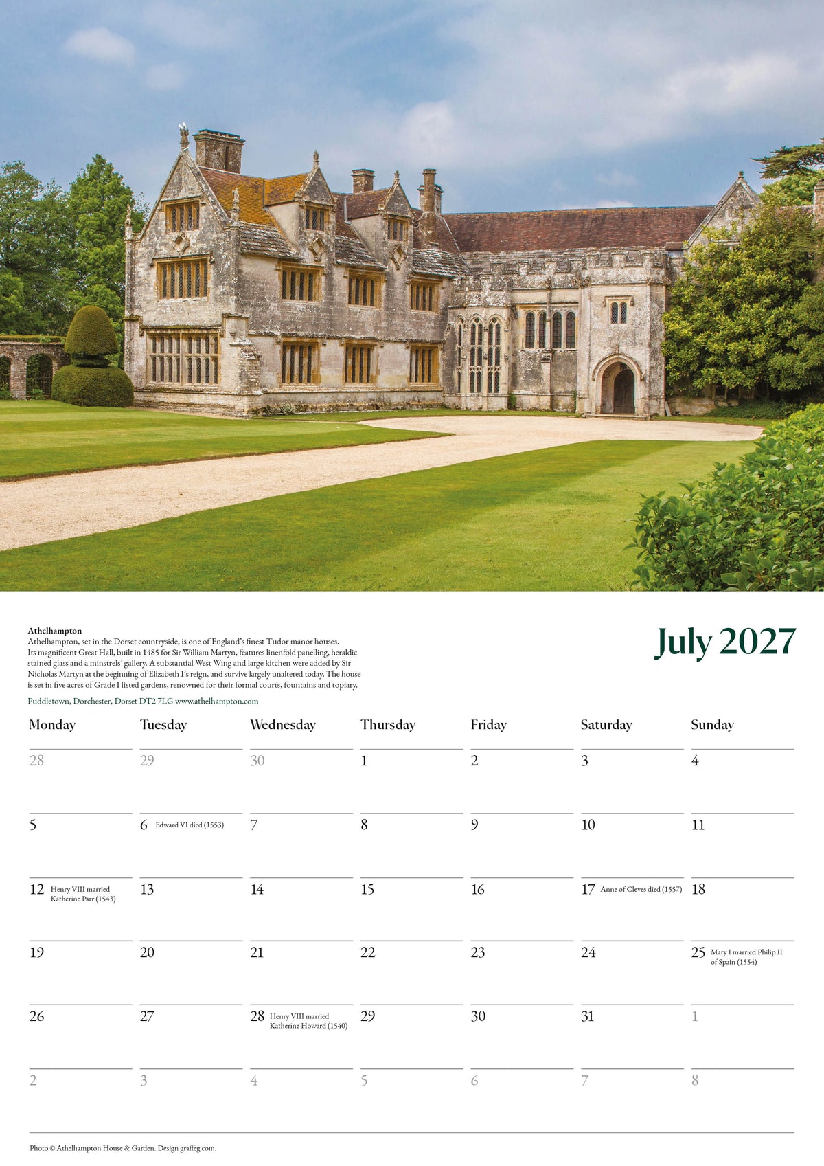 Tudor Places Calendar 2027